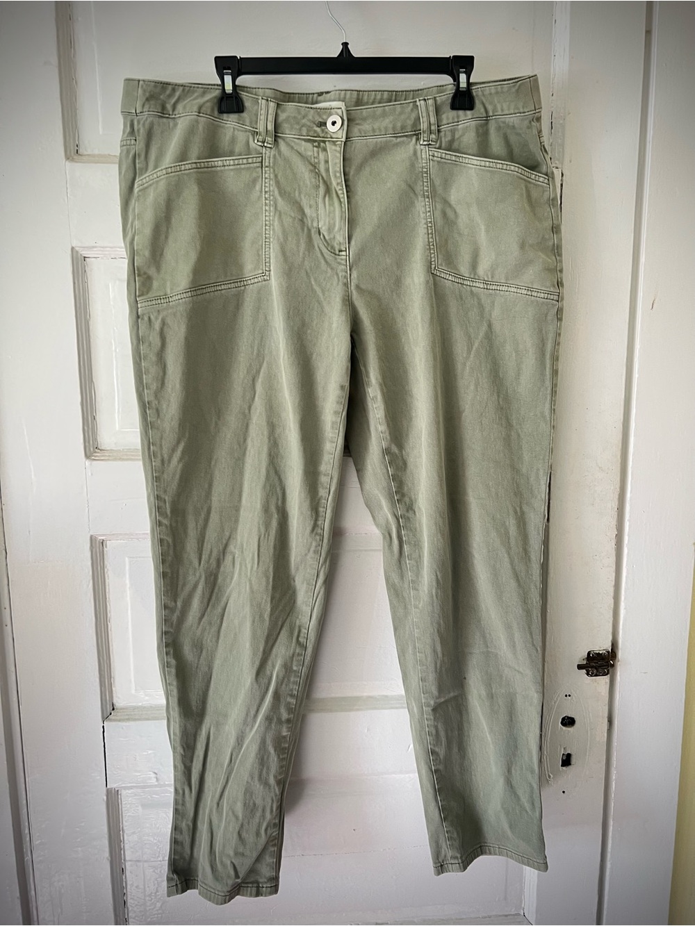 J. Jill Women’s High-rise Straight Leg Ankle-length Chino Pants in Light Olivine